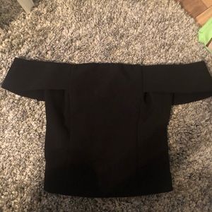 Off-shoulder Dressy Black Top